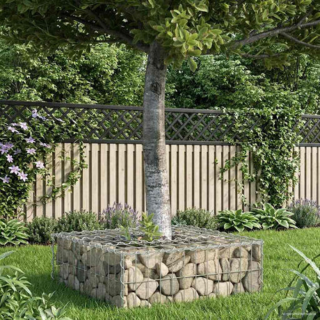 Vidaxl gabion verhoogd bed 60 x 60 x 20 cm gegalvaniseerd staal zilver