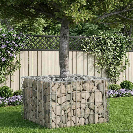 Vidaxl gabion verhoogd bed 60 x 60 x 40 cm gegalvaniseerd staal zilver