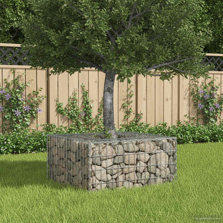 Vidaxl gabion verhoogd bed 80 x 80 x 40 cm gegalvaniseerd staal zilver