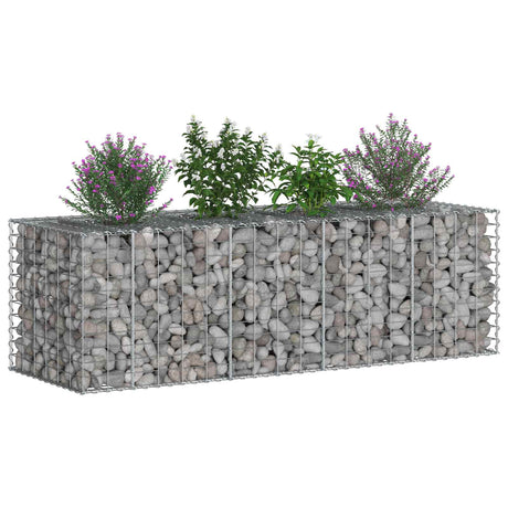 Vidaxl gabion verhoogd bed 180 x 60 x 55 cm gegalvaniseerd staal