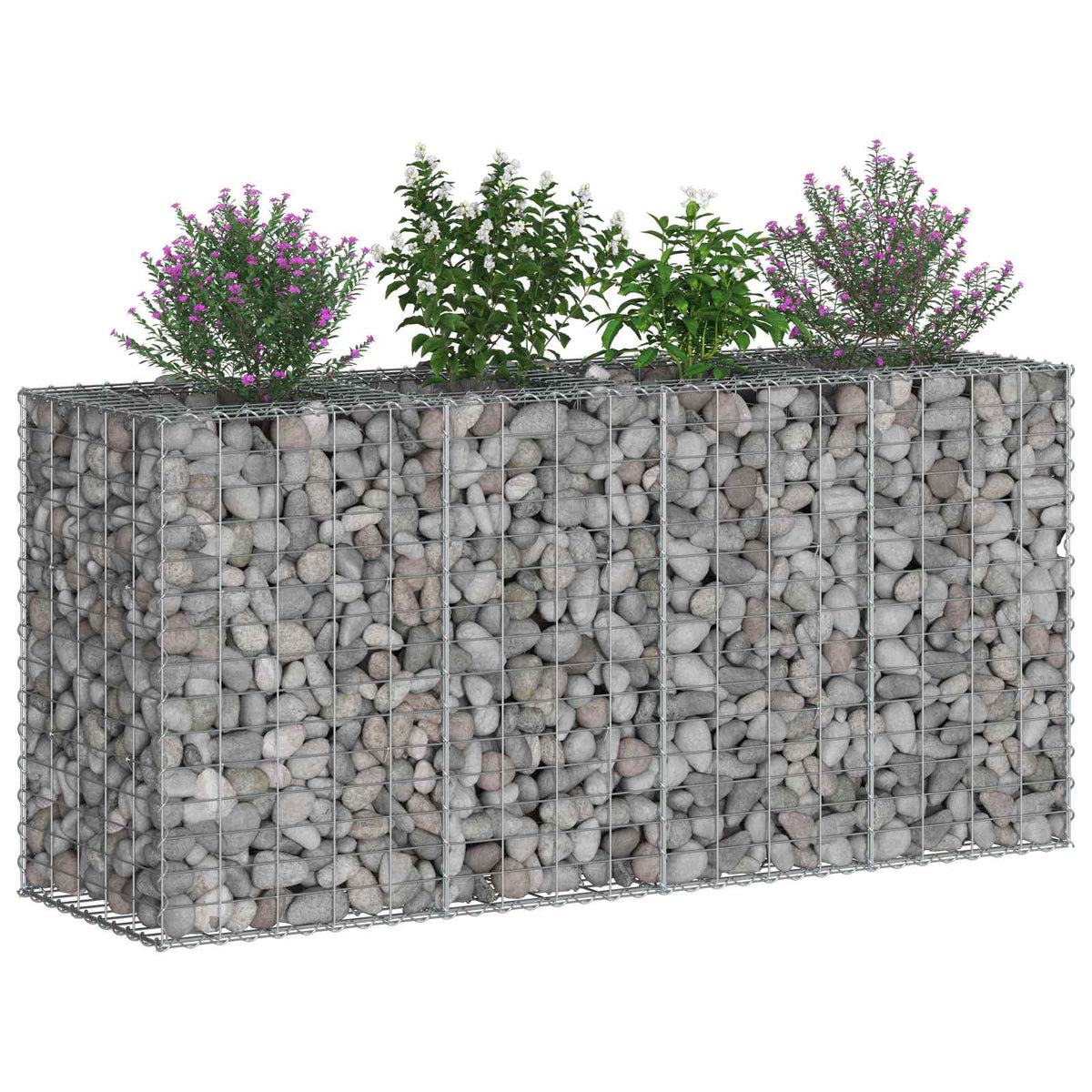 Vidaxl gabion verhoogd bed 170 x 50 x 80 cm gegalvaniseerd staal