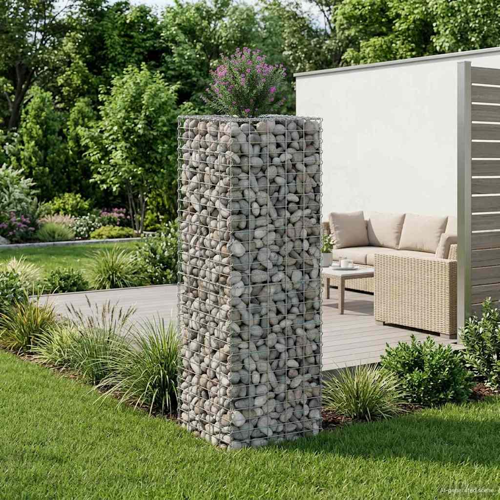 Vidaxl gabion verhoogd bed 50 x 50 x 150 cm gegalvaniseerd staal