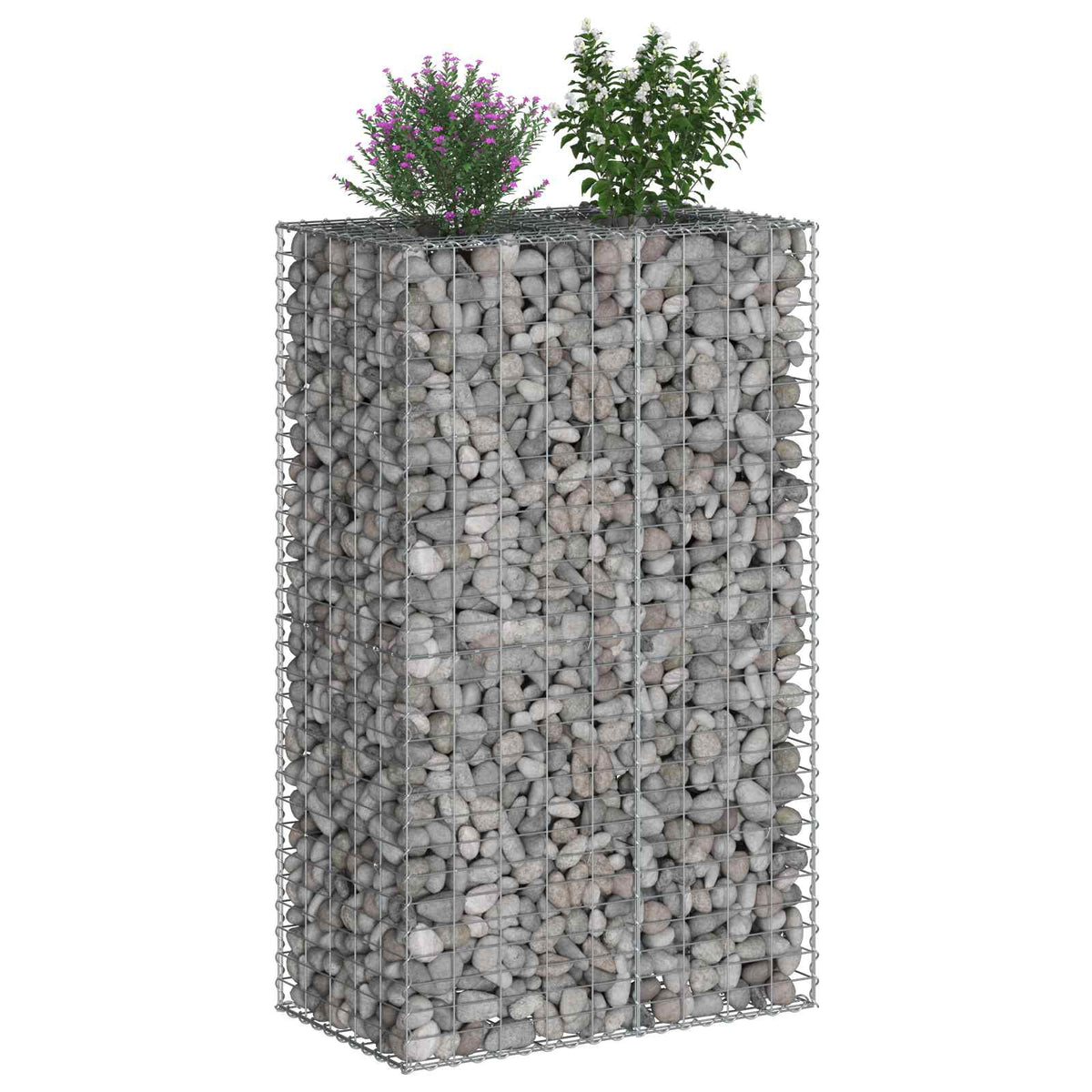Vidaxl gabion verhoogd bed 90 x 50 x 150 cm gegalvaniseerd staal
