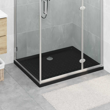 Vidaxl douche basis tray met dots 100 x 80 x 4 cm abs zwart