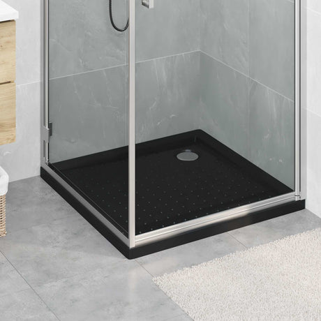 Vidaxl douche basis tray met dots 80 x 80 x 4 cm abs zwart