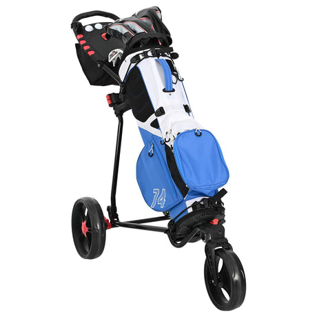 Vidaxl golf trolley zwart ijzer opvouwbaar