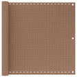 Vidaxl balkon scherm rechthoekig 75 x 800 cm hdpe en aluminium taupe