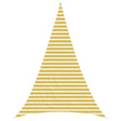 Vidaxl zonneschaduwzeil 5 x 6 x 6 m hdpe driehoekig geel en wit