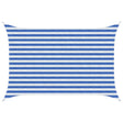 Vidaxl zonneschaduwzeil 2 x 2,5 m hdpe rechthoekig blauw en wit