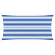 Vidaxl zonneschaduwzeil 2,5 x 5 m hdpe rechthoekig blauw en wit