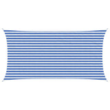 Vidaxl zonneschaduwzeil 2,5 x 5 m hdpe rechthoekig blauw en wit