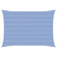 Vidaxl zonneschaduwzeil rechthoekig 3,5 x 5 m hdpe blauw en wit