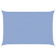 Vidaxl zonneschaduwzeil rechthoekig 4 x 6 m hdpe blauw en wit
