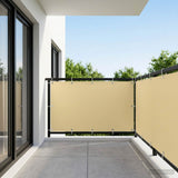 Vidaxl balkon privacy scherm 150 x 200 cm stof met pu-coating zand