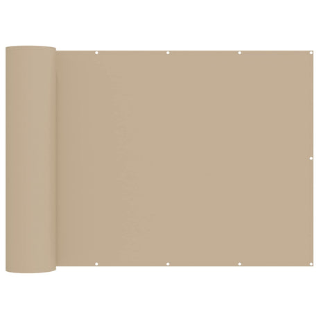 Vidaxl balkon privacy scherm 180 x 300 cm stof met pu-coating beige
