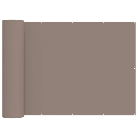 Vidaxl balkon privacy scherm 200 x 800 cm stof met pu-coating taupe