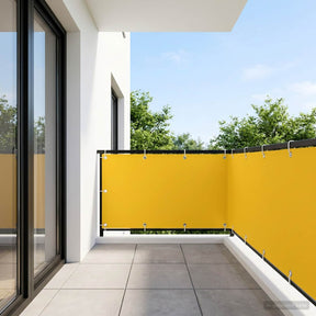 Vidaxl balkon privacy scherm 150 x 200 cm stof met pu-coating geel