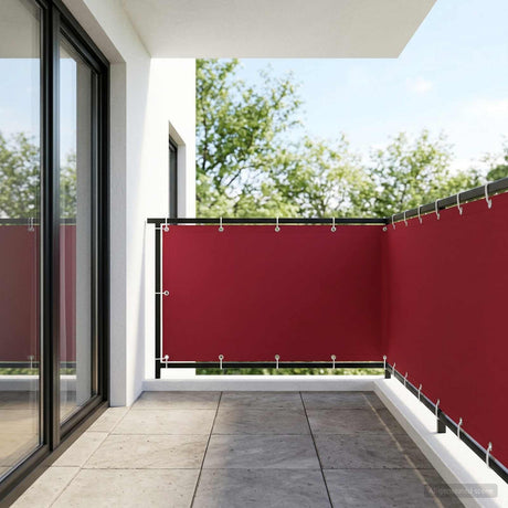 Vidaxl balkon privacy scherm 150 x 800 cm stof met pu-coating rood