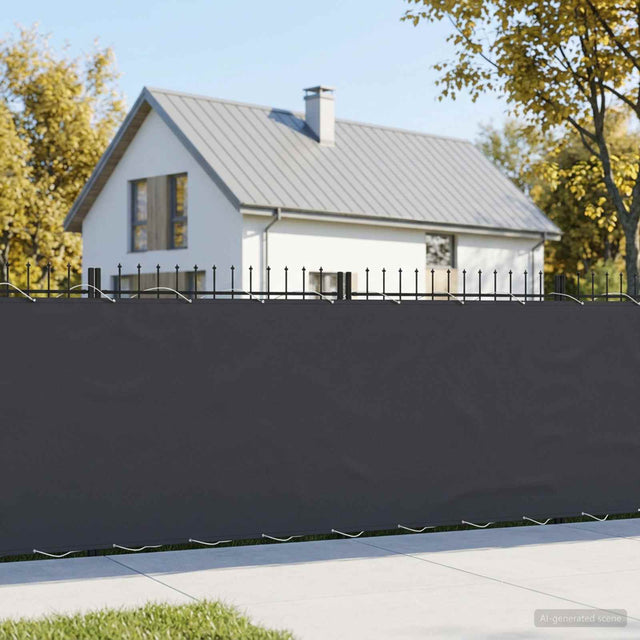 Vidaxl balkon privacy scherm 150 x 200 cm stof met pu-coating zwart