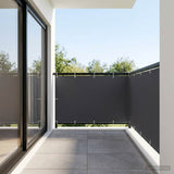 Vidaxl balkon privacy scherm 150 x 200 cm stof met pu-coating zwart