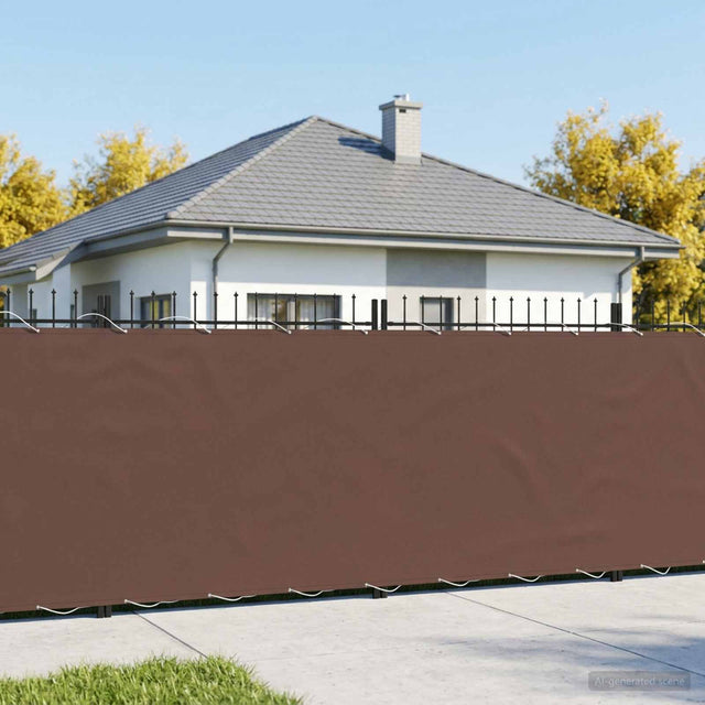 Vidaxl balkon privacy scherm 150 x 600 cm stof met pu-coating bruin