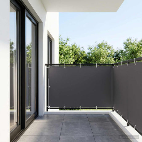 Vidaxl balkonscherm 1,2 x 15 m stof met pu-coating antraciet