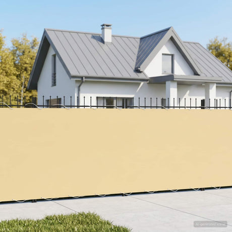 Vidaxl balkonscherm 1,2 x 15 m stof met pu-coating beige
