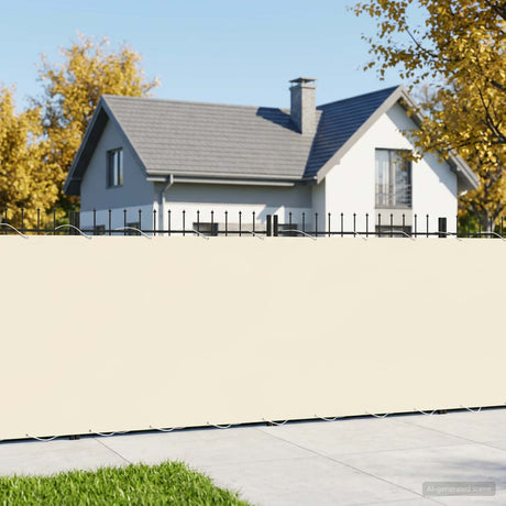 Vidaxl balkonscherm 1,2 x 25 m stof met pu-coating crèmekleurig