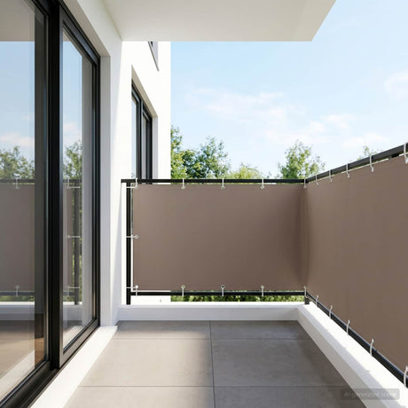Vidaxl balkonscherm 1,2 x 25 m stof met pu-coating taupe