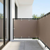 Vidaxl balkonscherm 1,5 x 15 m stof met pu-coating taupe