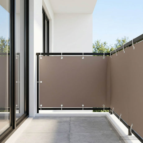 Vidaxl balkonscherm 1,5 x 15 m stof met pu-coating taupe