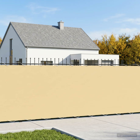 Vidaxl balkonscherm 1,5 x 25 m stof met pu-coating beige
