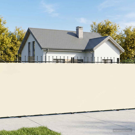 Vidaxl balkonscherm 1,5 x 25 m stof met pu-coating crèmekleurig