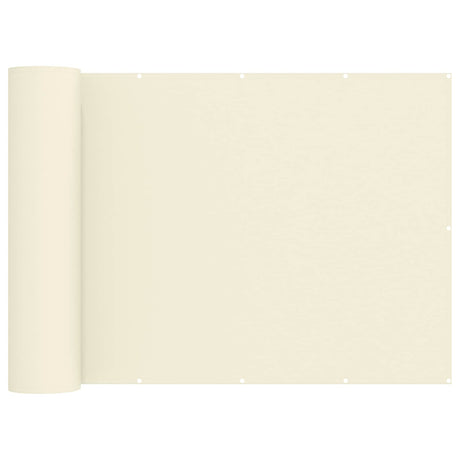 Vidaxl balkonscherm 1,8 x 25 m stof met pu-coating crèmekleurig
