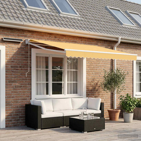 Vidaxl elektrisch uittrekbaar zonnescherm zand 2,5 x 2 m