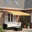 Vidaxl handbediende luifel met led's zand 100% polyester en aluminium