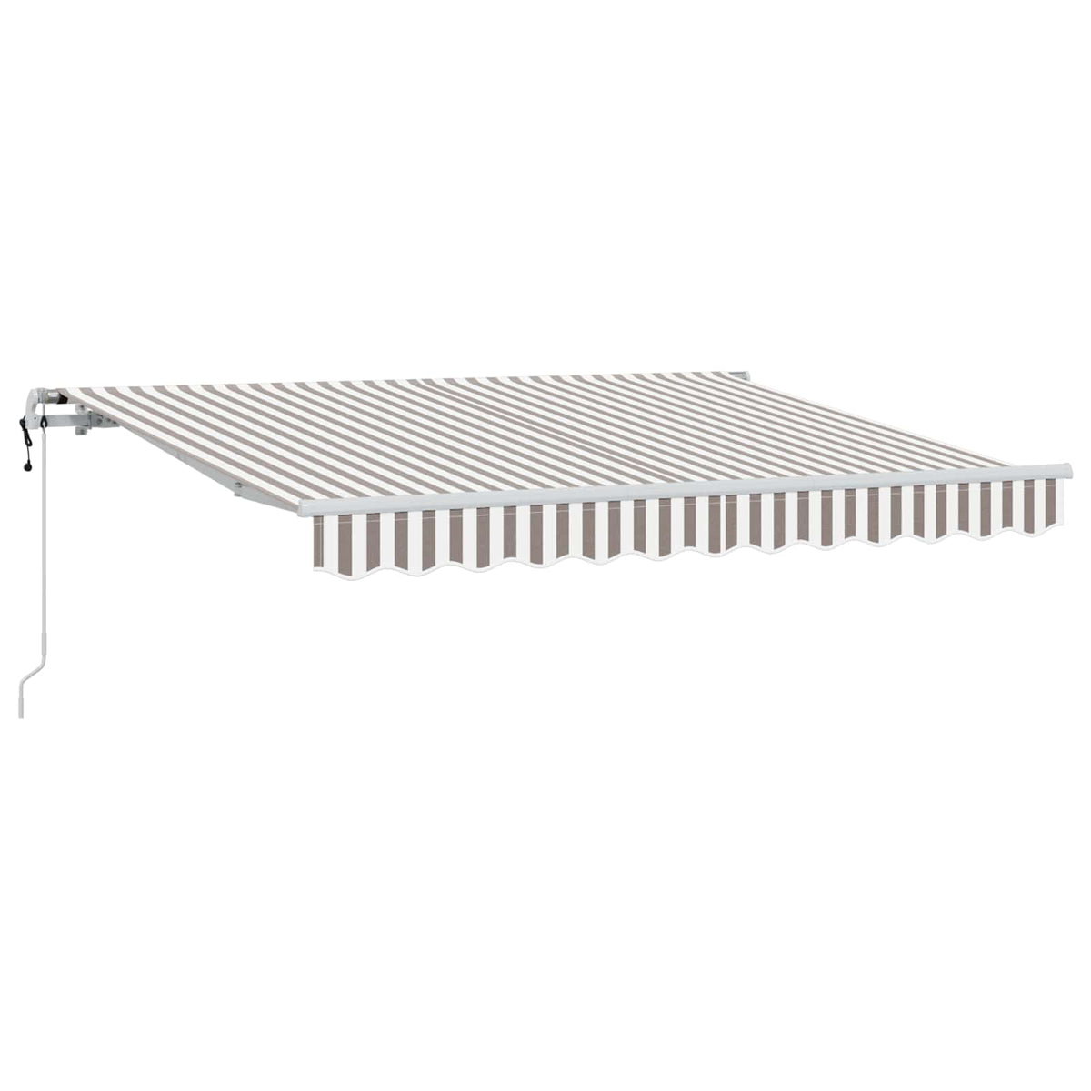 Vidaxl uitschuifbare luifel lichtgrijs en wit. 300 x 250 cm
