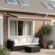 Vidaxl uitschuifbare luifel taupe 3,5 x 2,5 m