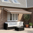 Vidaxl elektrisch uittrekbaar zonnescherm taupe 3,5 x 2,5 m