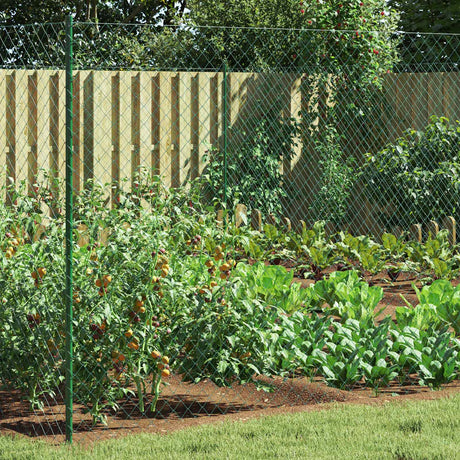 Vidaxl draadgaashek 2 x 20 m staal groen