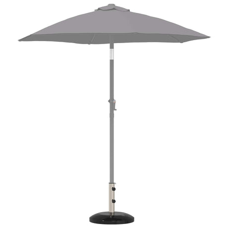 Vidaxl parasolvoet voor 40-50 mm paal 26.75 kg zwart graniet en rvs