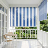 Vidaxl buitenrolgordijn 90% uv-blok blauw en witte streep 200 x 230 cm