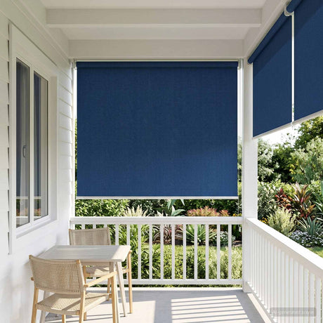 Vidaxl buitenrolgordijn 90% uv-blok blauw 80 x 140 cm hdpe