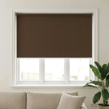 Vidaxl buitenrolgordijn 90% uv-blok bruin 140 x 140 cm hdpe