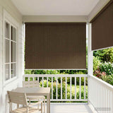 Vidaxl buitenrolgordijn 90% uv-blok bruin 80 x 230 cm hdpe