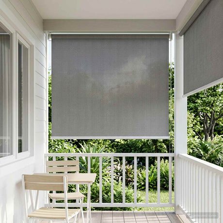Vidaxl buitenrolgordijn 90% uv-blok lichtgrijs 80 x 140 cm hdpe