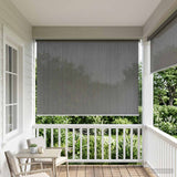 Vidaxl buitenrolgordijn 90% uv-blok lichtgrijs 220 x 230 cm hdpe