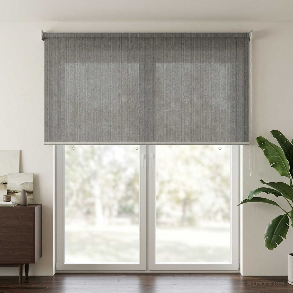 Vidaxl buitenrolgordijn 90% uv-blok lichtgrijs 220 x 230 cm hdpe