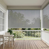 Vidaxl buitenrolgordijn 90% uv-blok lichtgrijs 400 x 230 cm hdpe