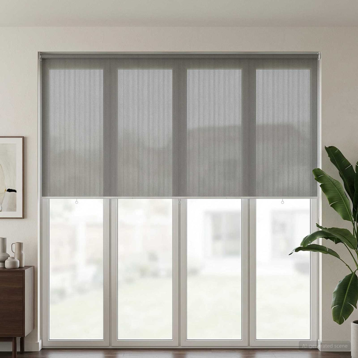 Vidaxl buitenrolgordijn 90% uv-blok lichtgrijs 400 x 230 cm hdpe